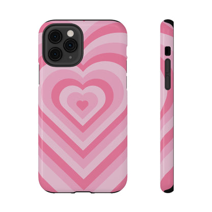 Pink Glowing Hearts iPhone Case