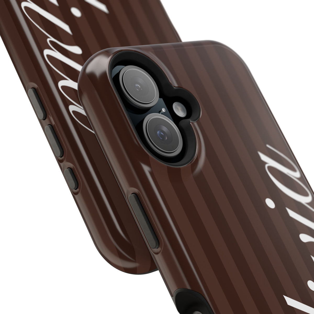 Custom Mocha Stripes iPhone Case