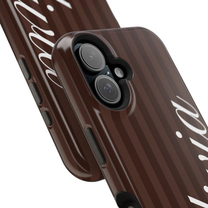 Custom Mocha Stripes iPhone Case