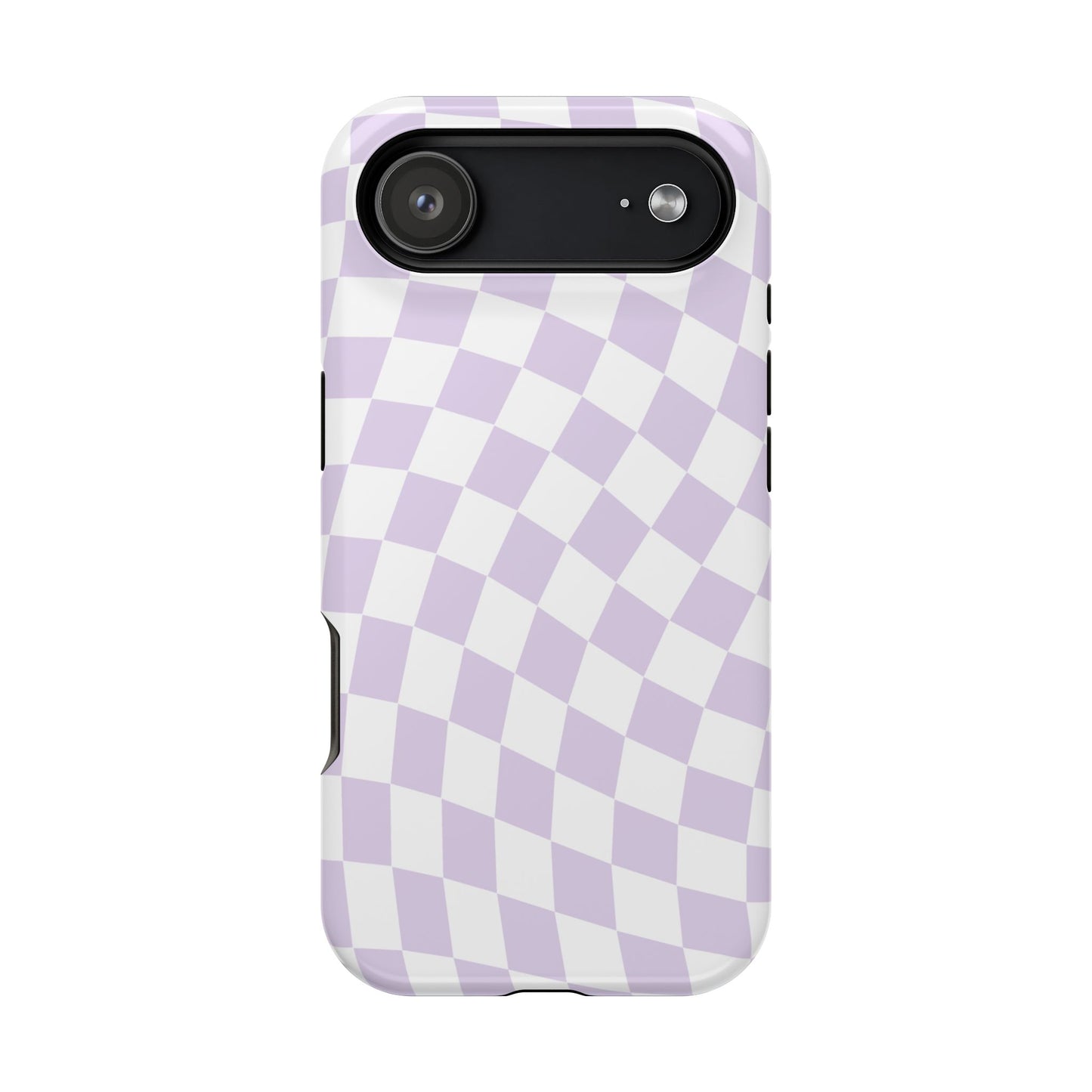 Purple Wavy Checkered iPhone Case