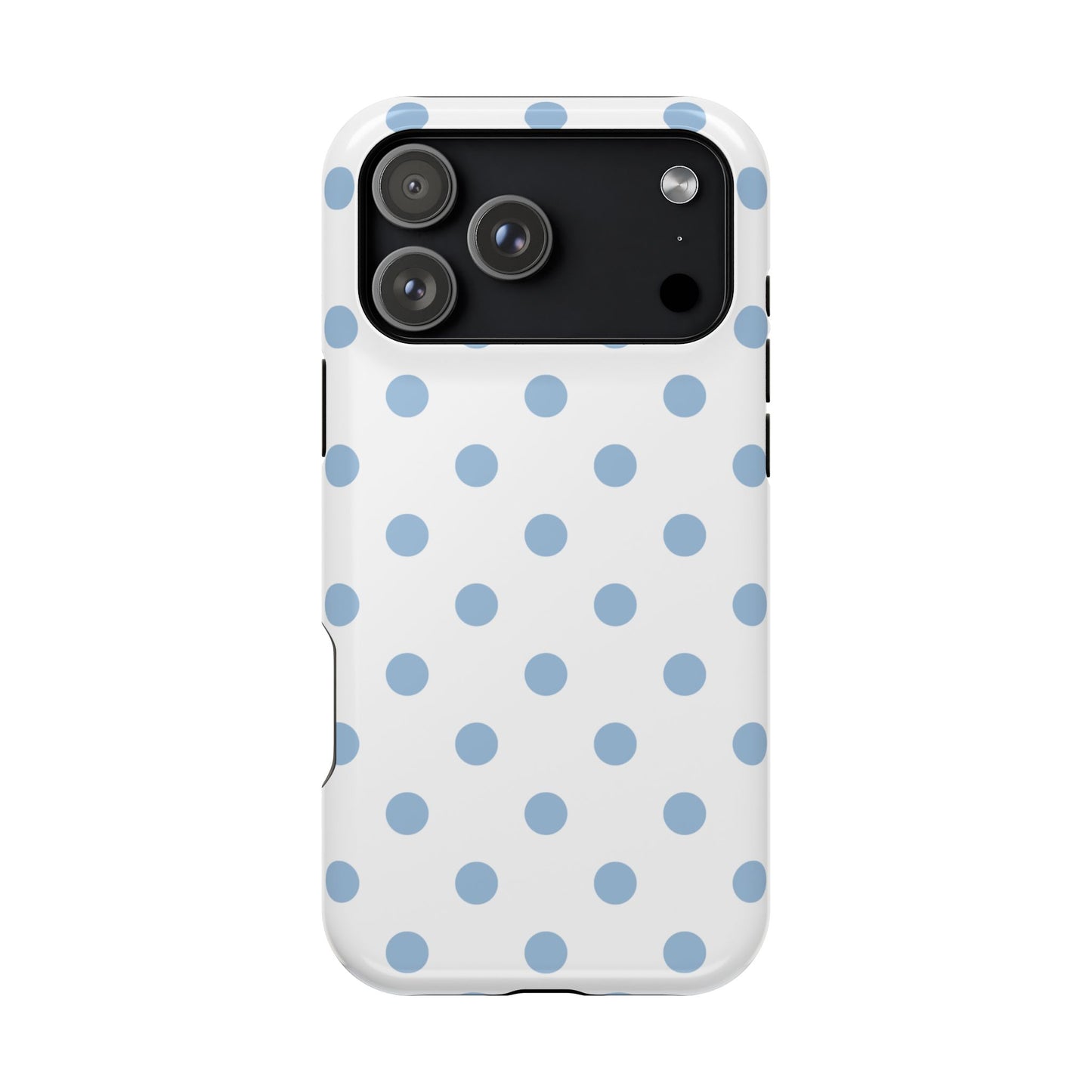 Blue Clouds Polka Dots iPhone Case