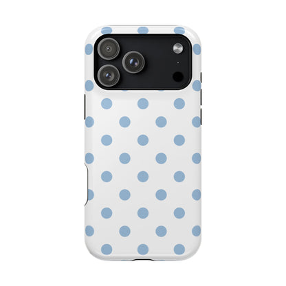 Blue Clouds Polka Dots iPhone Case