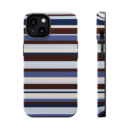 Blueberry Mocha Stripes iPhone Case