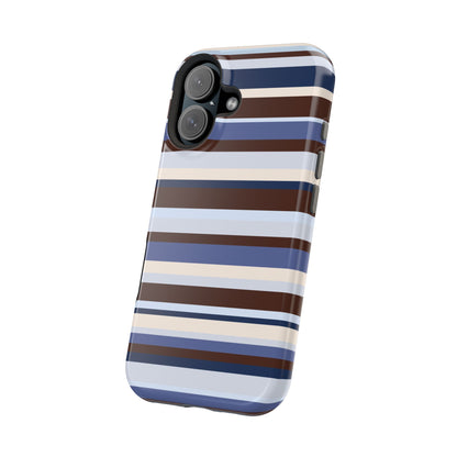 Blueberry Mocha Stripes iPhone Case