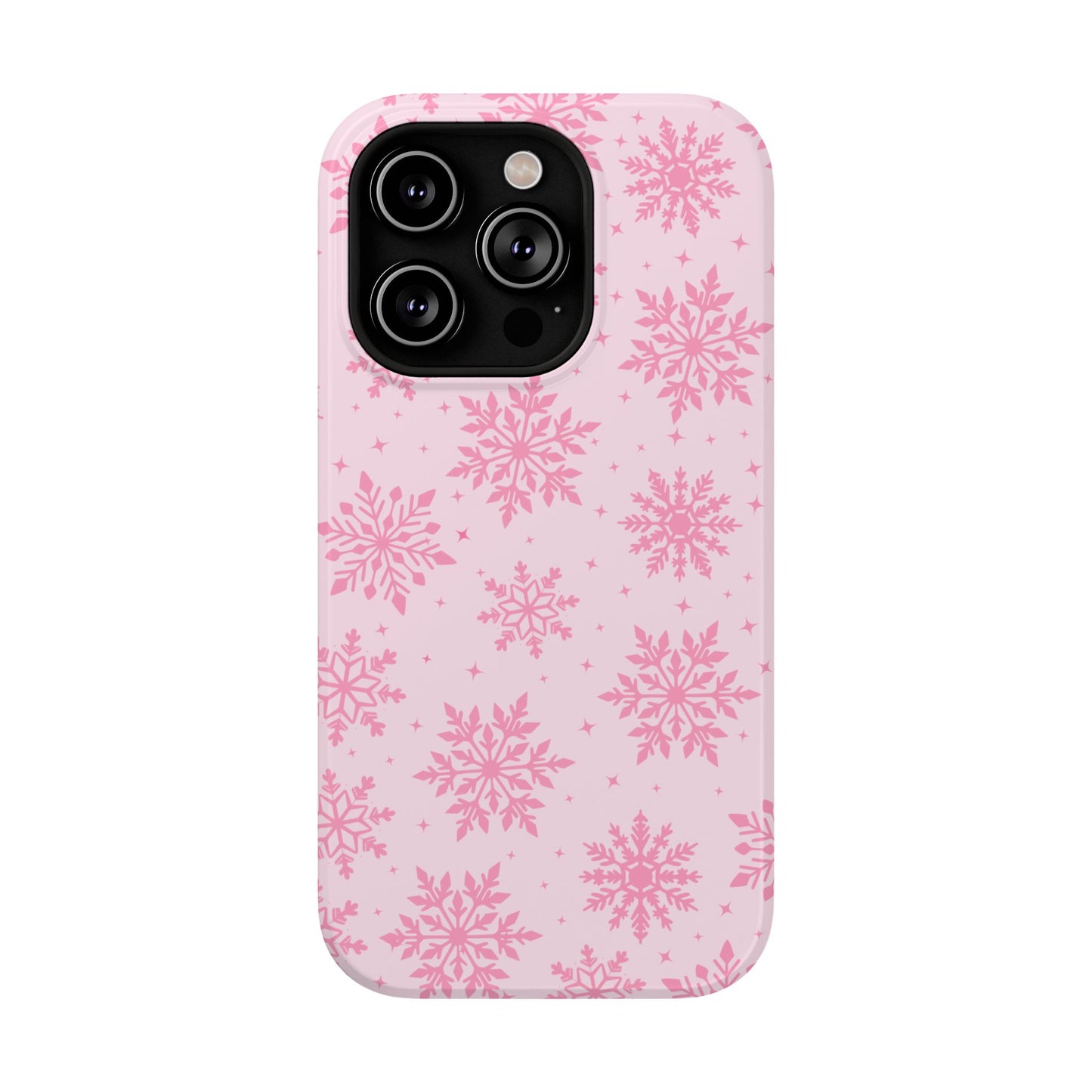 Pink Snowflakes iPhone Case
