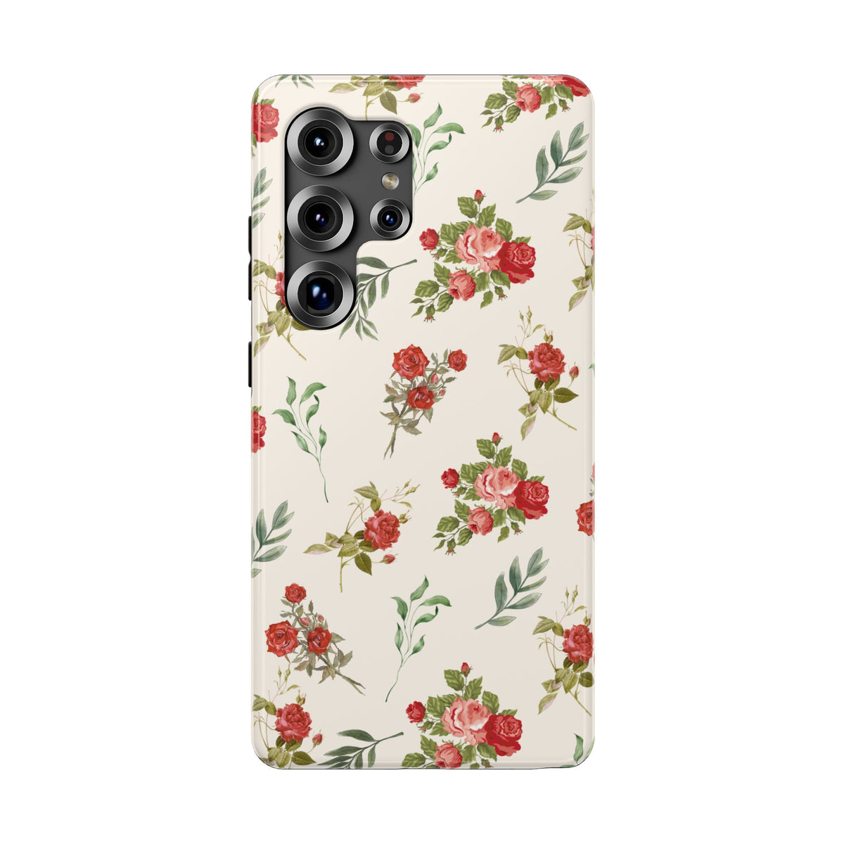 Red Vintage Roses Samsung Case