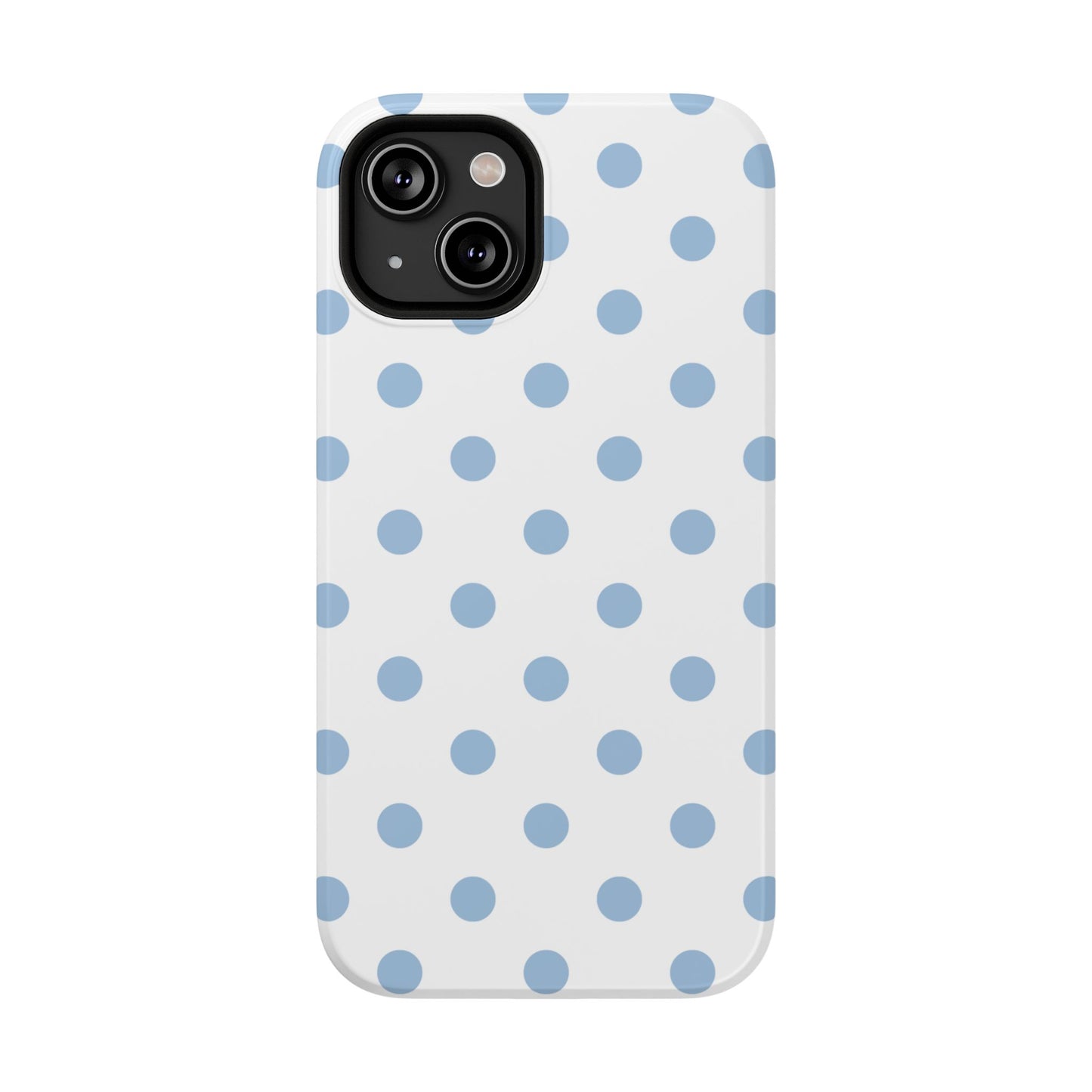 Blue Clouds Polka Dots iPhone Case