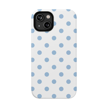 Blue Clouds Polka Dots iPhone Case