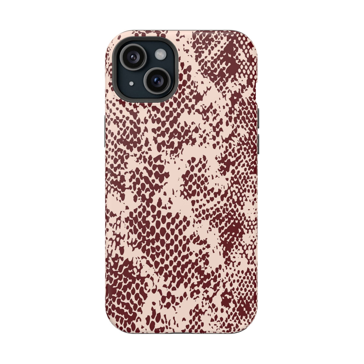 Burgundy Snake iPhone Case