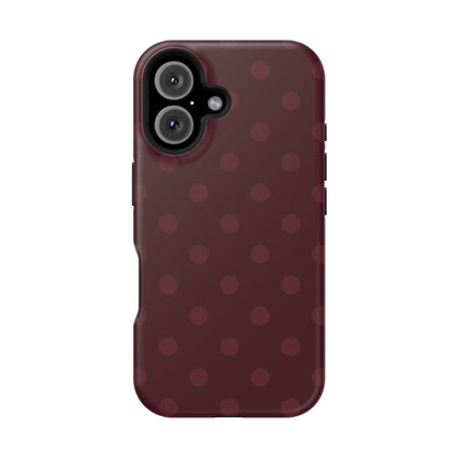 Burgundy Polka Dots iPhone Case
