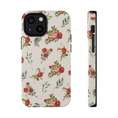 Red Vintage Roses iPhone Case