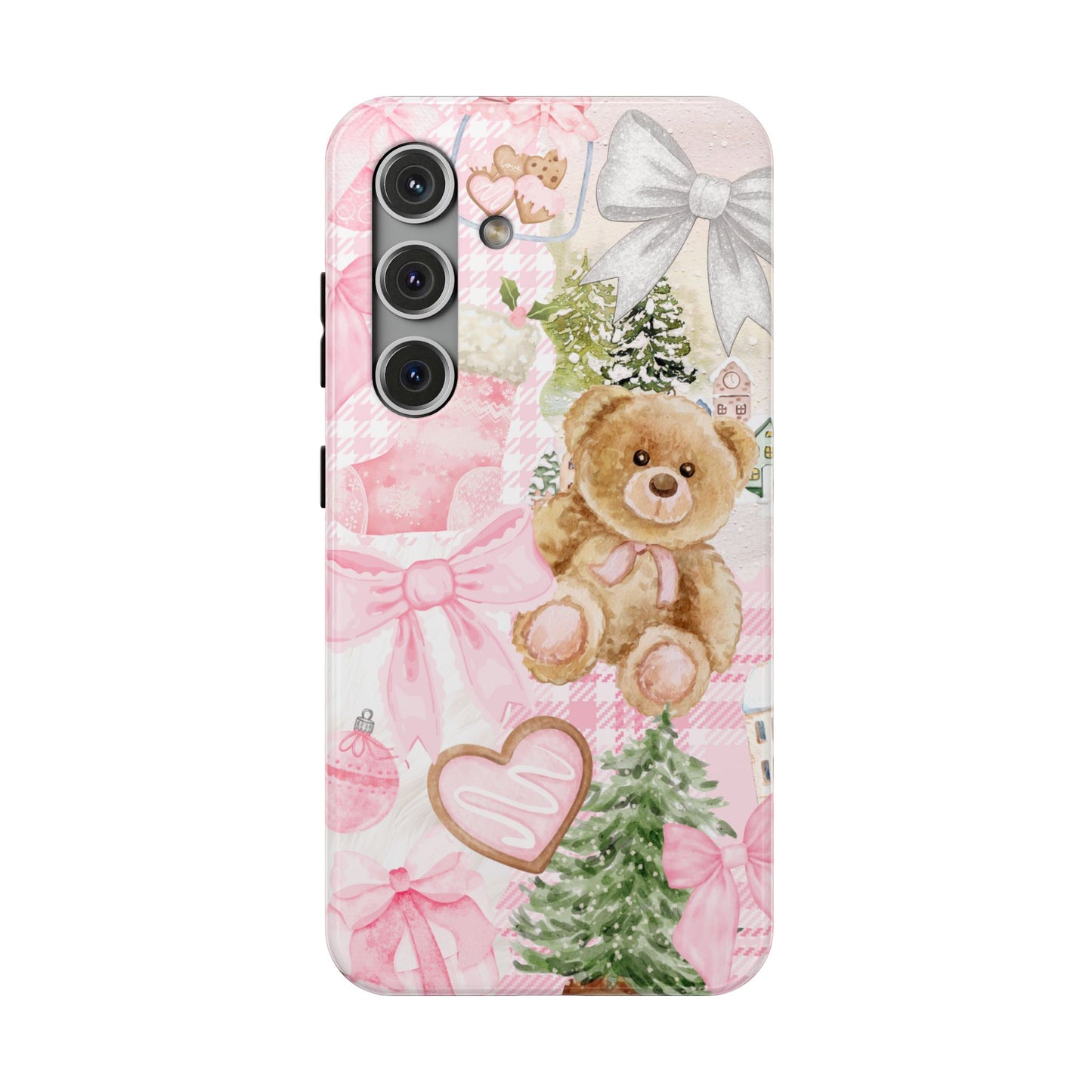 Pink Christmas Collage Samsung Case