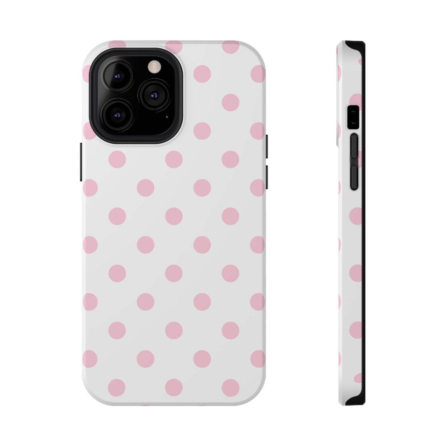 Pink Clouds Polka Dots iPhone Case