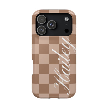 Custom Toffee Checkered iPhone Case
