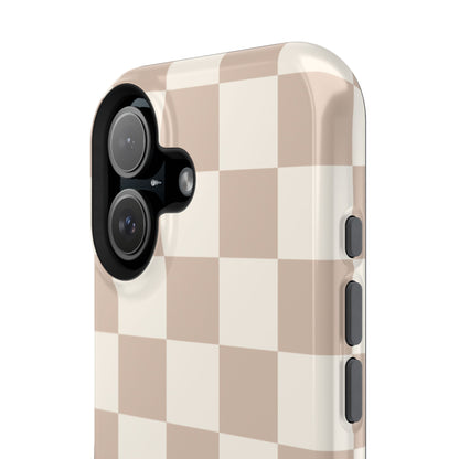 Neutral Checkered iPhone Case