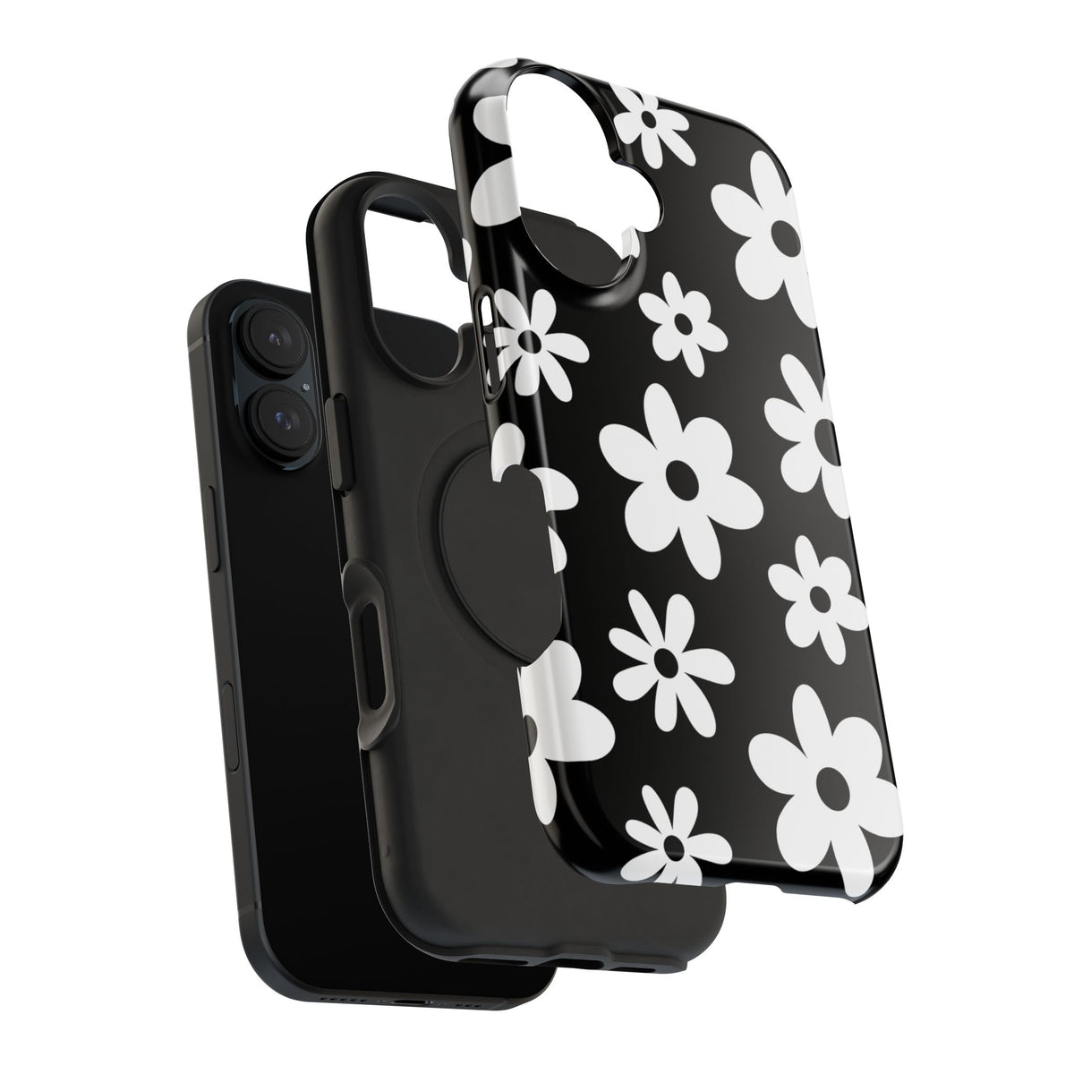 Black Flower Power iPhone Case