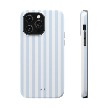 Custom Initials Blue Beau iPhone Case