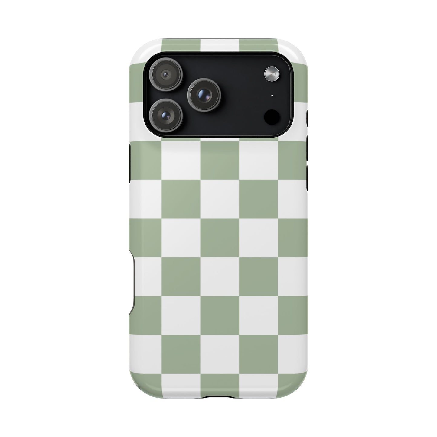 Sage Green Checkered iPhone Case