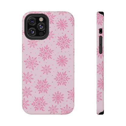 Pink Snowflakes iPhone Case