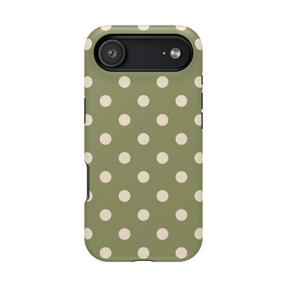 Green Polka Dots iPhone Case