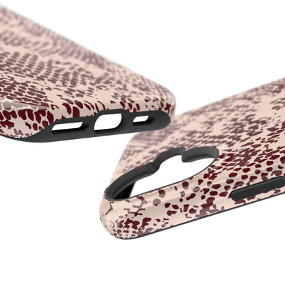 Burgundy Snake iPhone Case