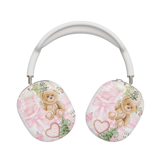 Pink Christmas Collage AirPods Max Case