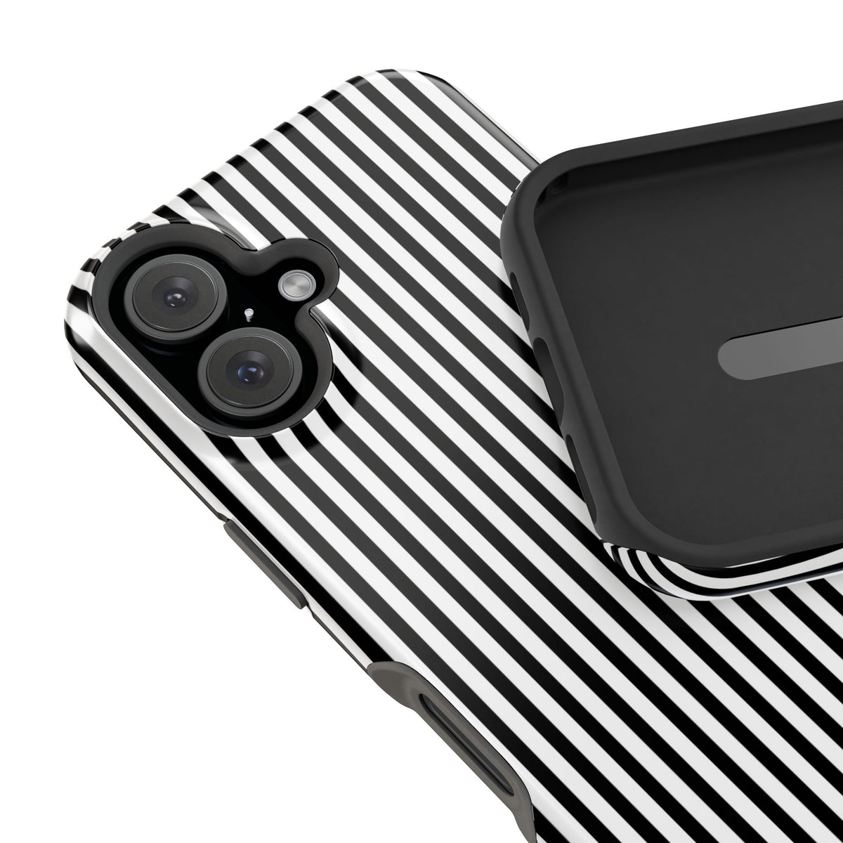 Black Pinstripes iPhone Case