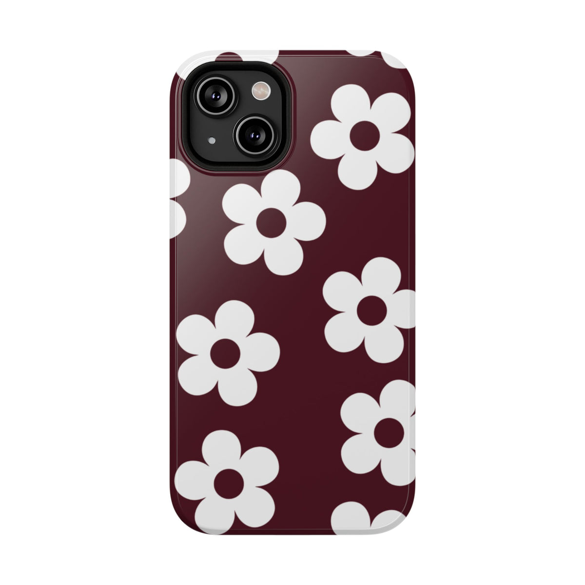 Burgundy Flowers iPhone Case
