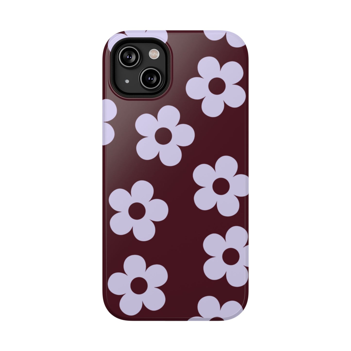 Burgundy Flowers iPhone Case