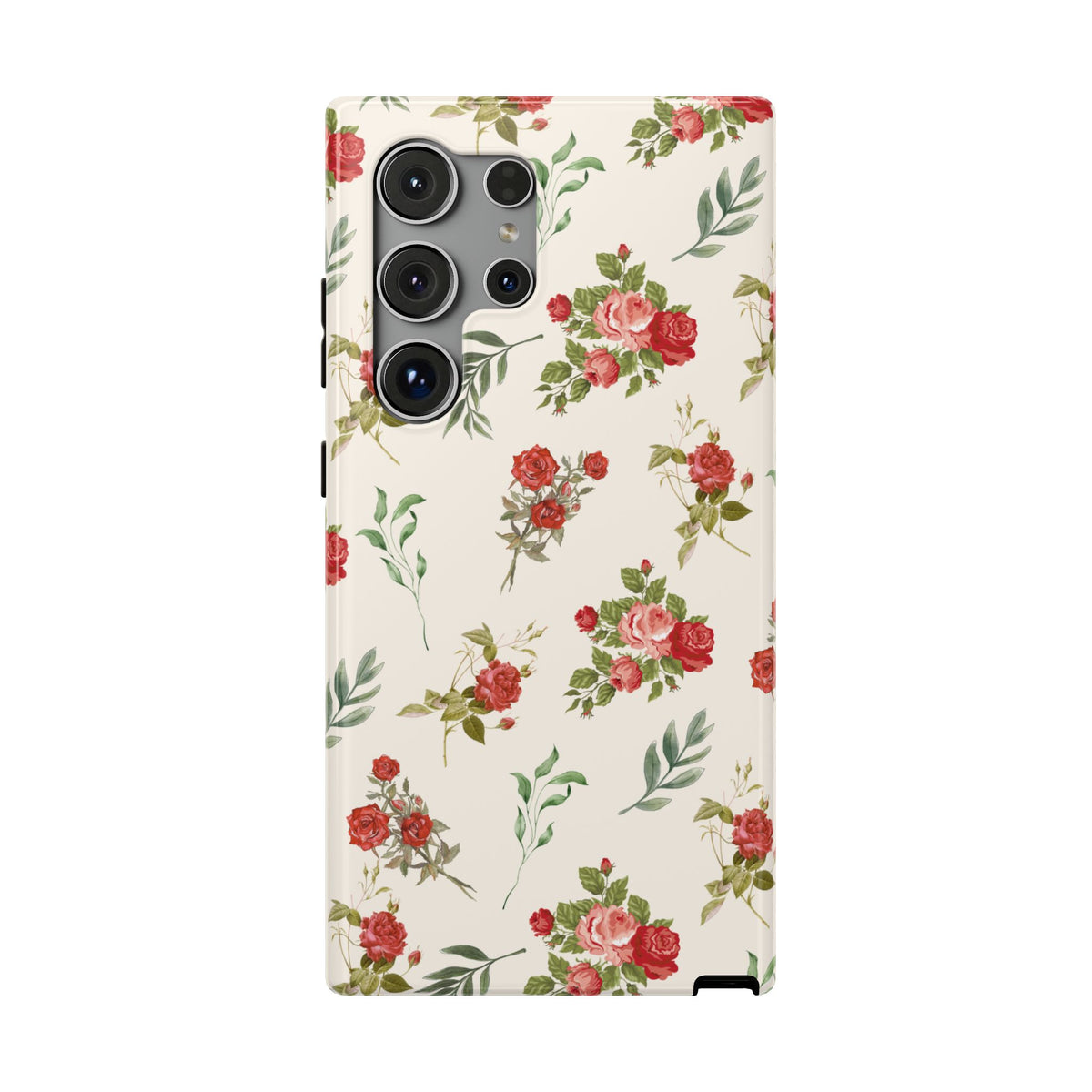 Red Vintage Roses Samsung Case