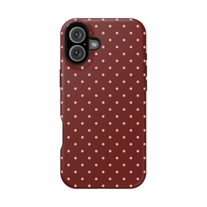 Maroon Mini Dots iPhone Case