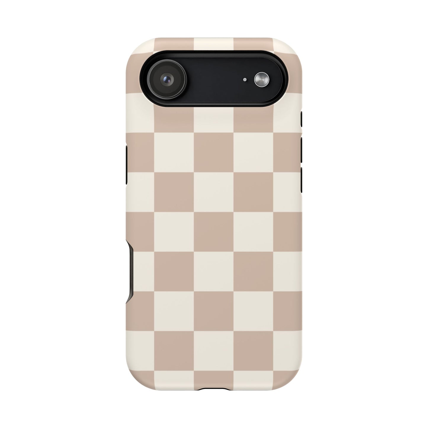 Neutral Checkered iPhone Case
