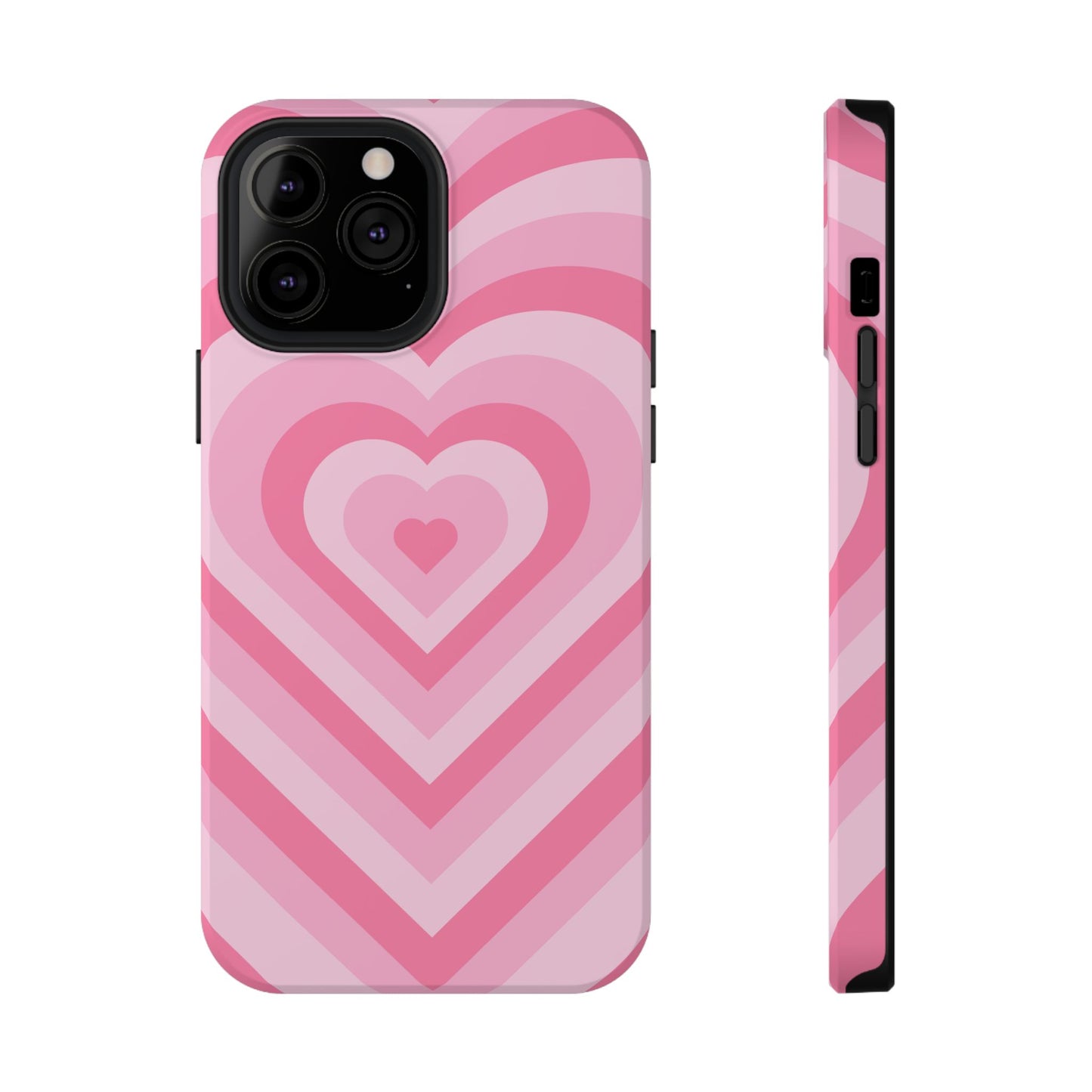 Pink Glowing Hearts iPhone Case