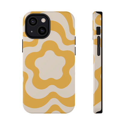 Yellow Retro Flower iPhone Case
