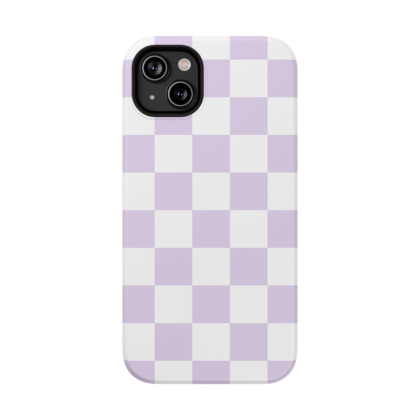 Pastel Purple Checkered iPhone Case