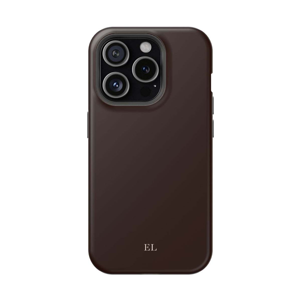 Custom Initials Mocha iPhone Case