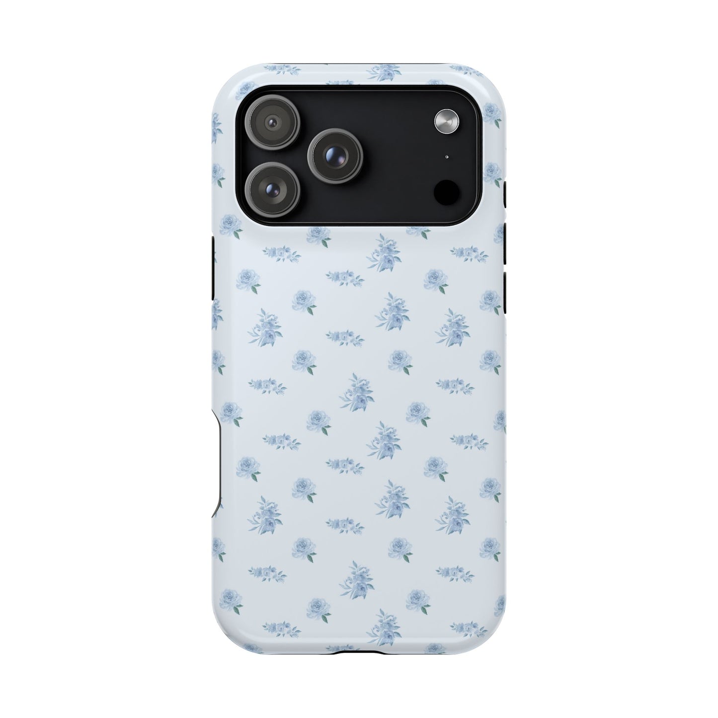Blue Vintage Roses iPhone Case