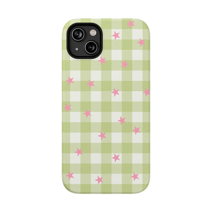 Lucky Star Gingham iPhone Case