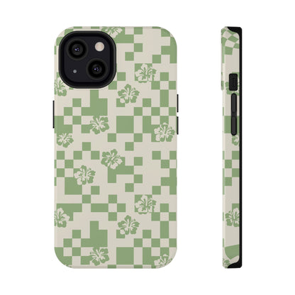 Green Hibiscus iPhone Case