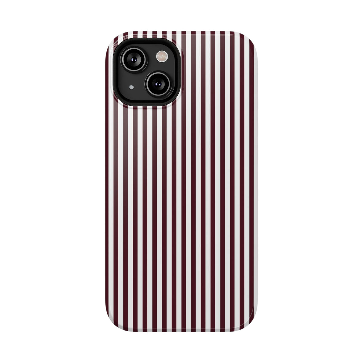 Burgundy Pinstripes iPhone Case