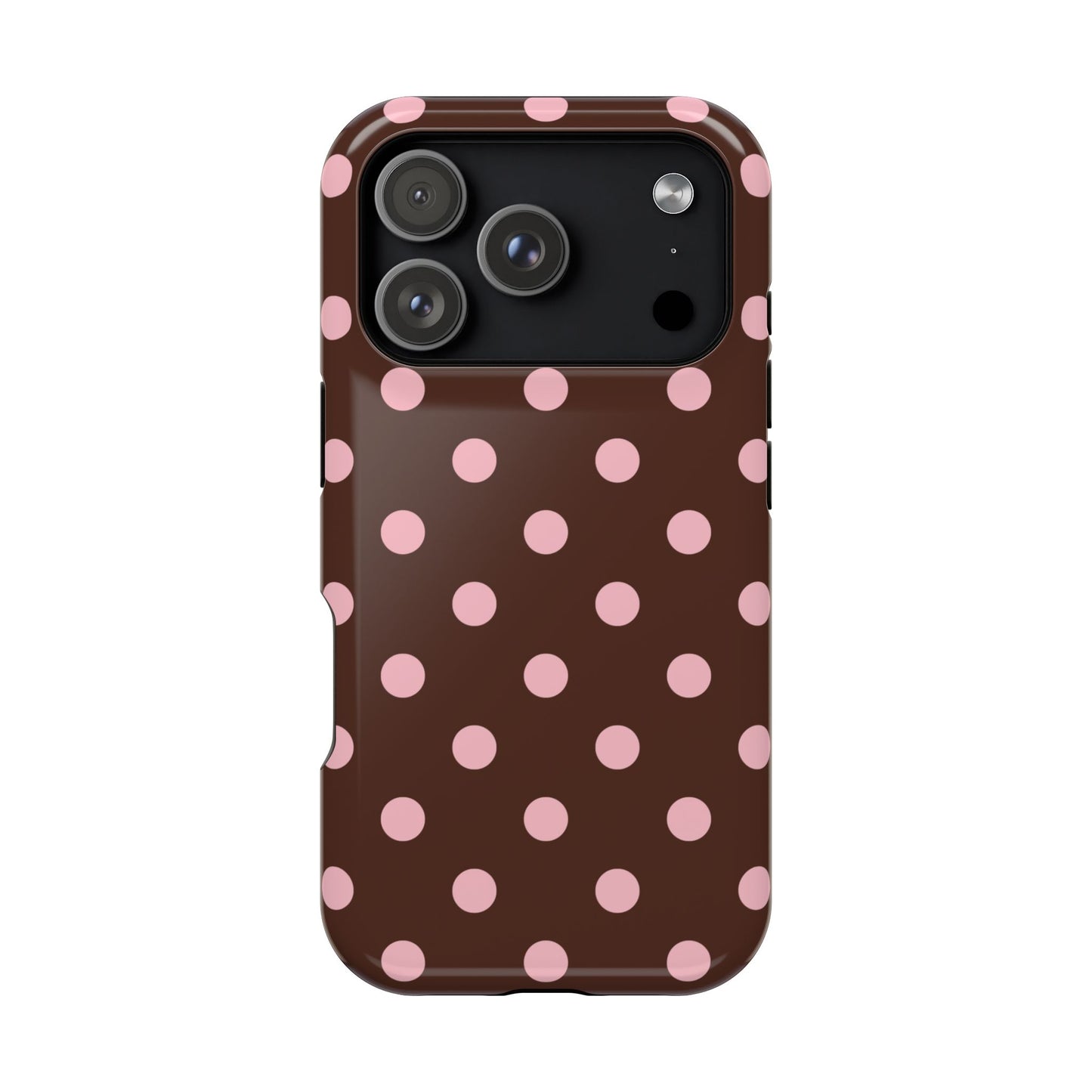 Pink Latte Polka Dots iPhone Case