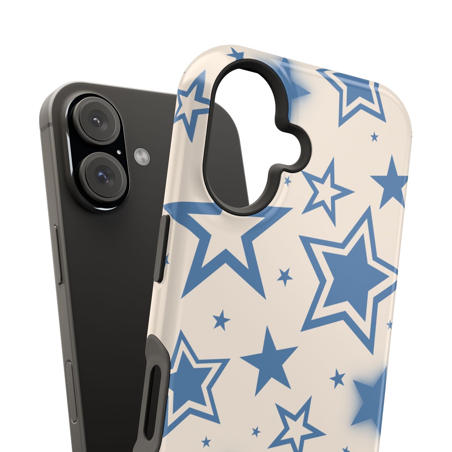 Beige & Blue Stardust iPhone Case