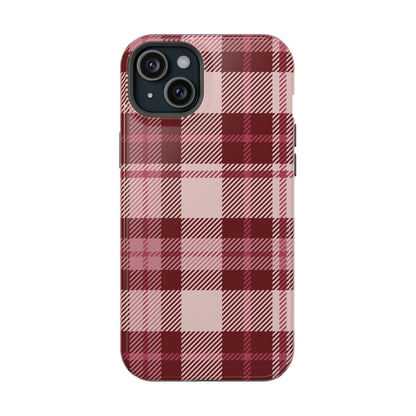 Burgundy Plaid iPhone Case