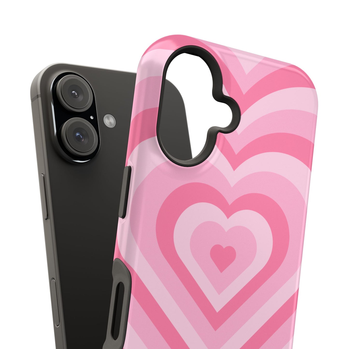 Pink Glowing Hearts iPhone Case