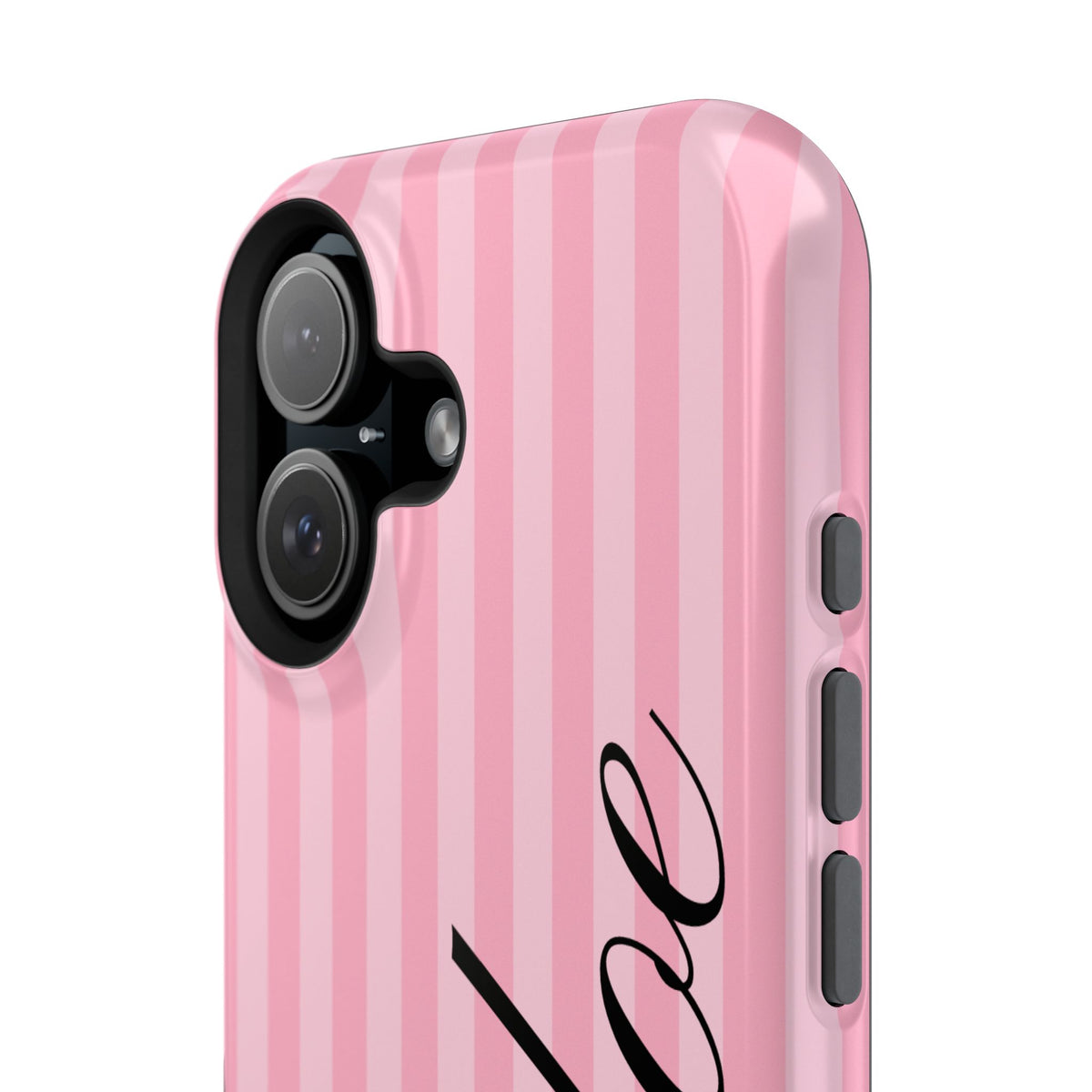 Personalized Bubblegum Stripes iPhone Case