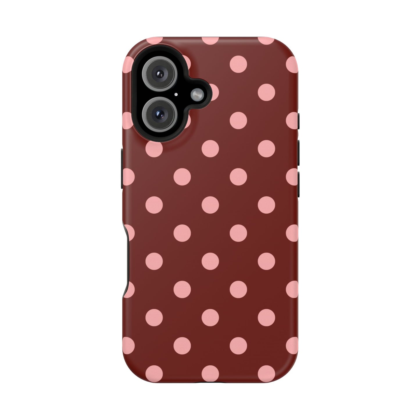Maroon Polka Dots iPhone Case