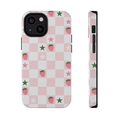 Strawberry Check iPhone Case