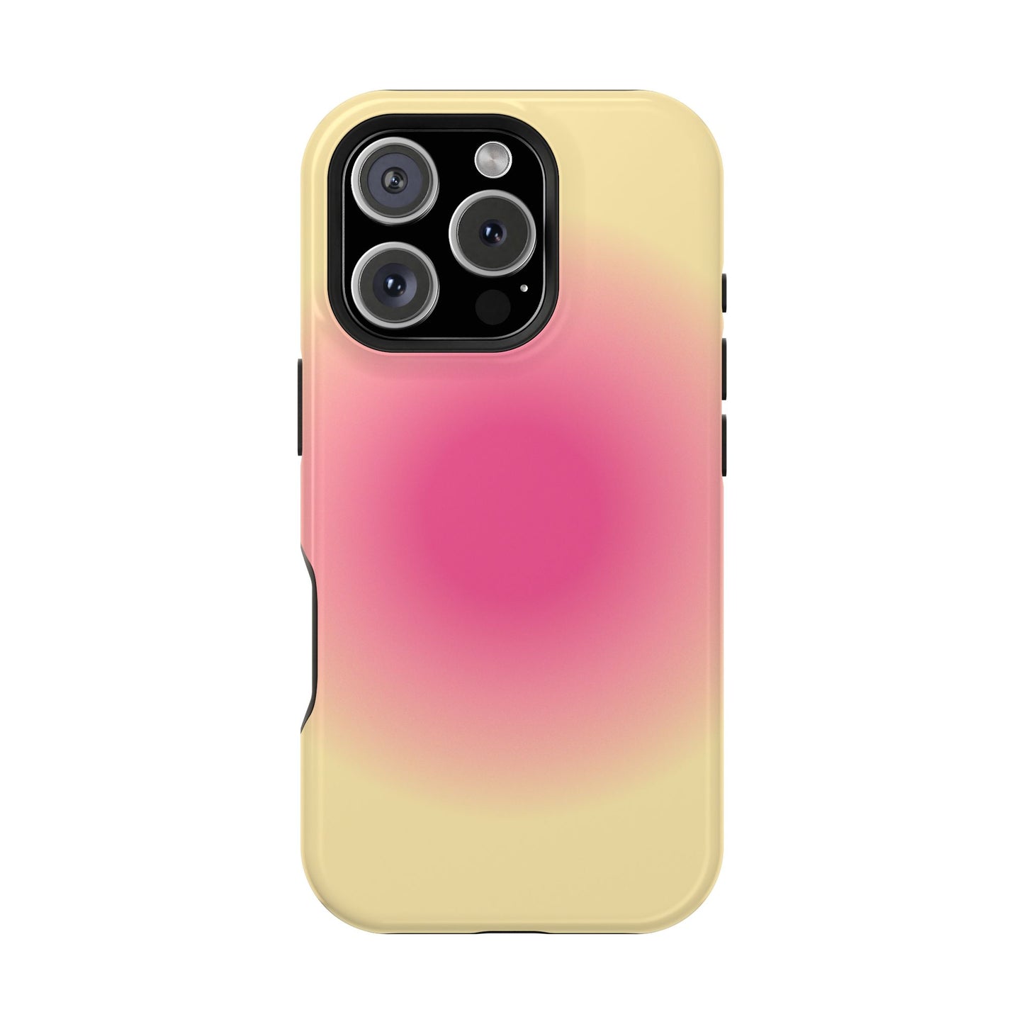 Hot Pink & Yellow Aura iPhone Case