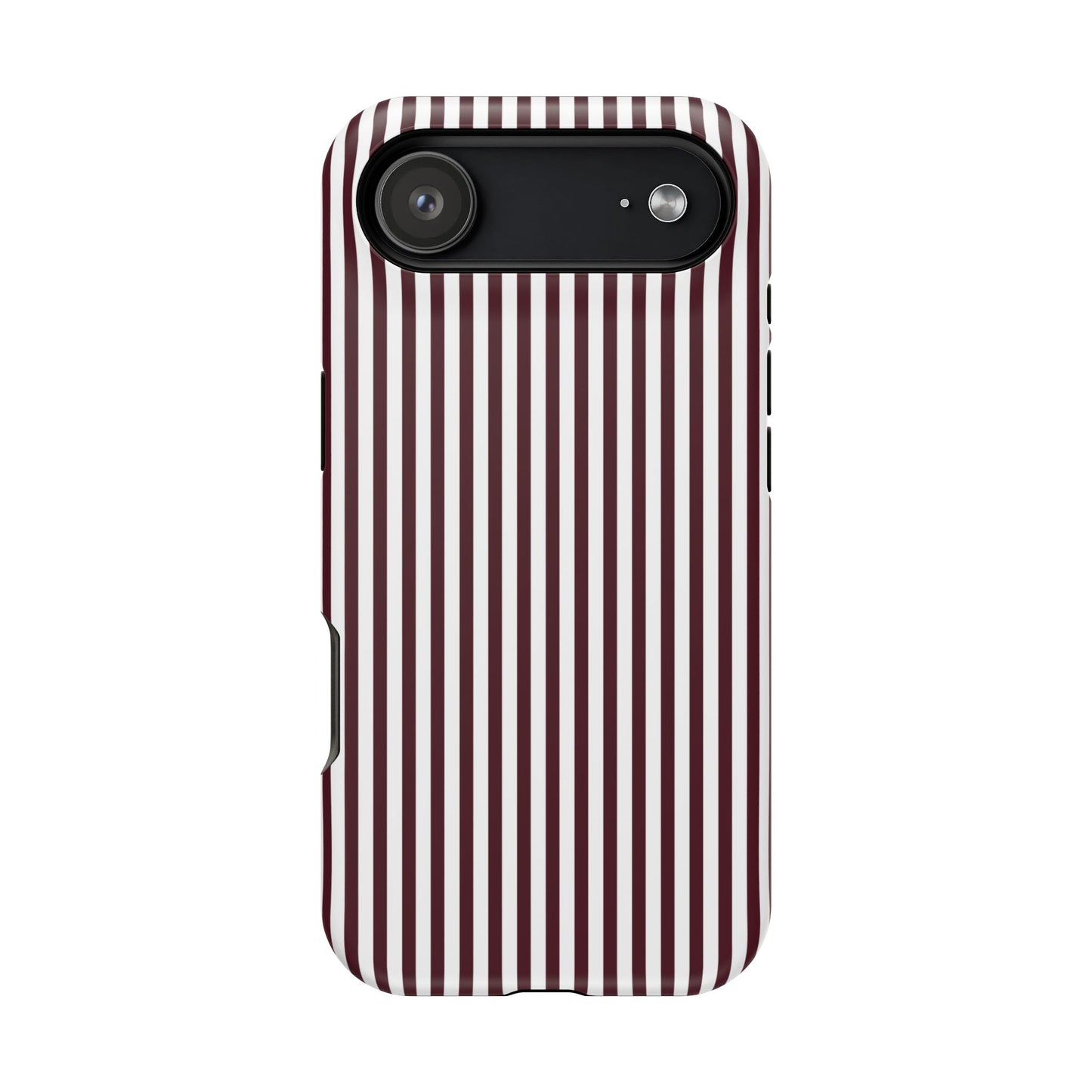 Burgundy Pinstripes iPhone Case
