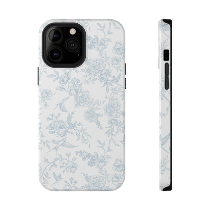 French Blue Toile iPhone Case